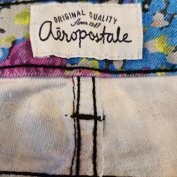 Aeropostale Ashley Floral Multicolored Skinny Jeans. Size 3/4 - Picture 8 of 9